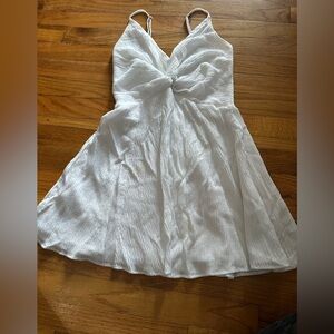Abercrombie & Fitch White Textured Dress